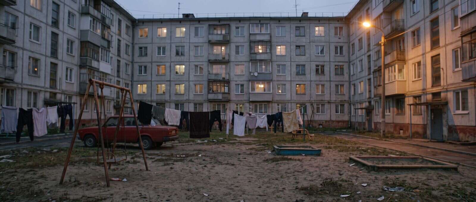 Двор хрущёвки