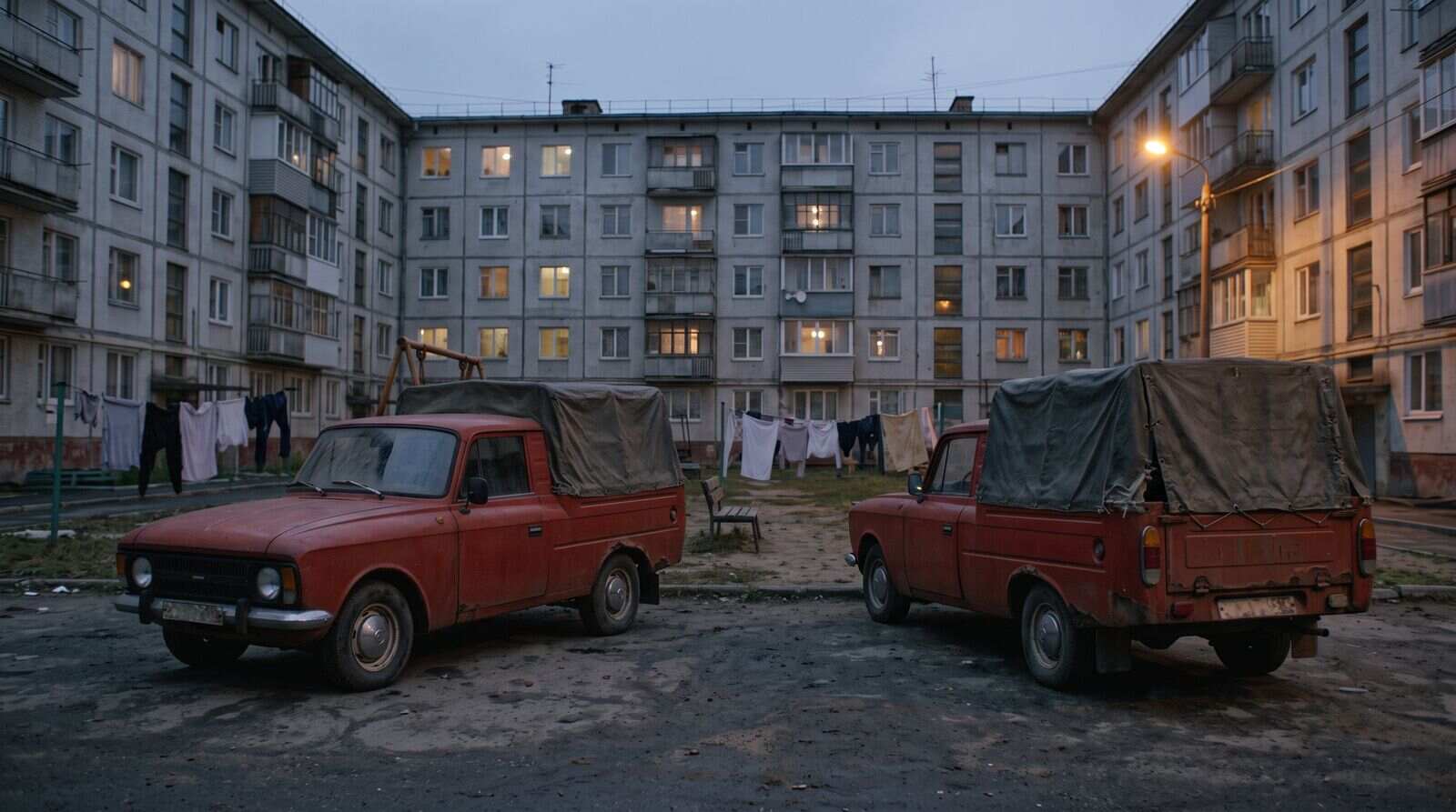 Красный пикап